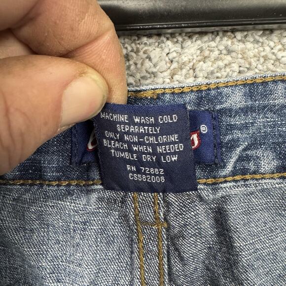 Vintage LA Blues Jeans Womens 28W Plus Blue Denim Relaxed Fit Tapered Leg 90s - Picture 8 of 11